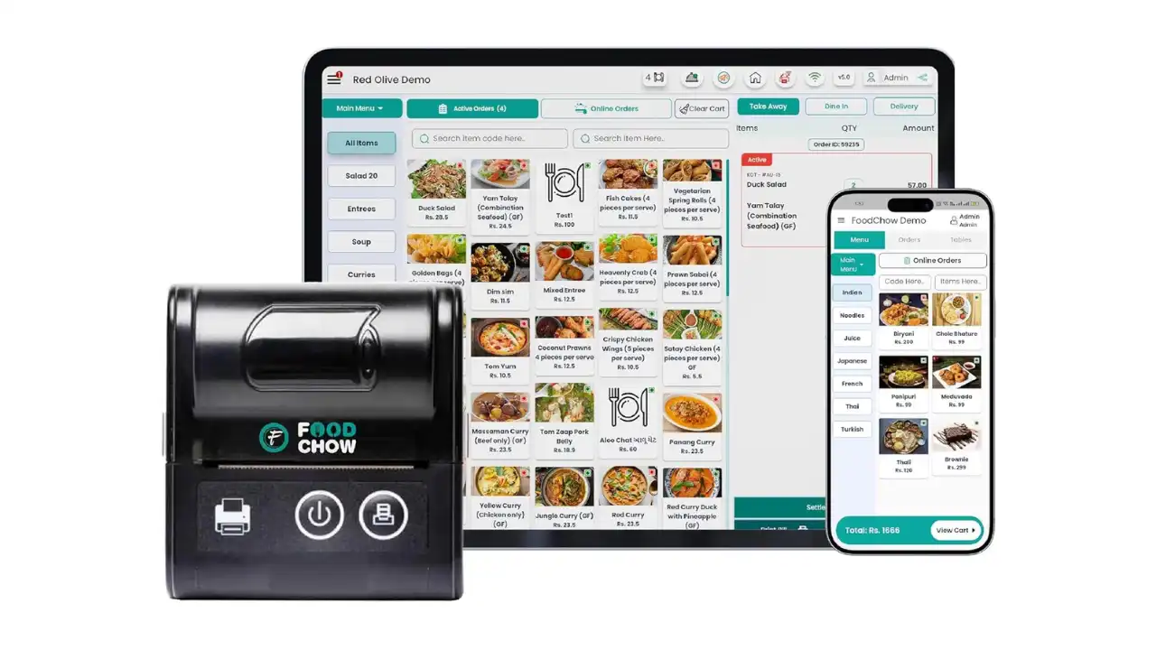 FoodChow 2 Inch Bluetooth USB Thermal Receipt Printer